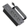 Recessed Power Strip with Two USB a Port Furniture Hidden Charging Station Desk Outlet Power Socket for Side Table End Table