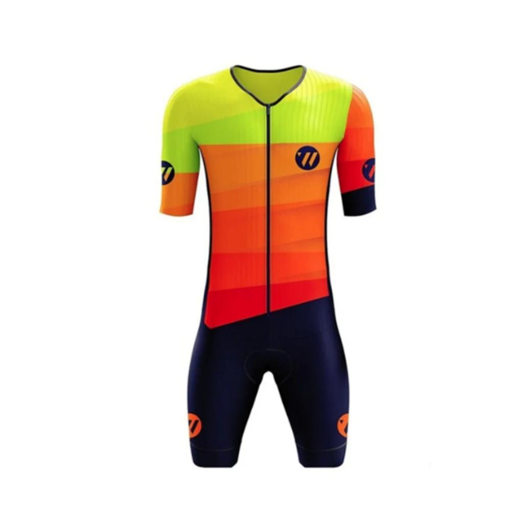 Triathlon Skinsuit Men s Pro Team Race Cycling Thin Pad Suit Fast Dry Swimming Tights Running Speedsuit 2026 XS
