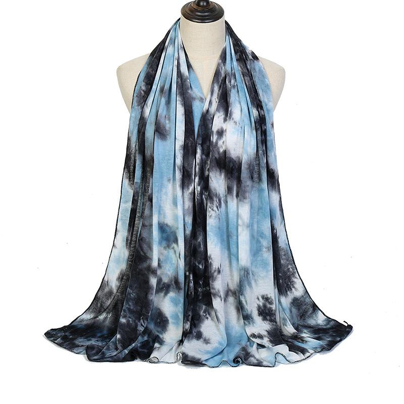 Tie Dye Modal Sweatshirt Scarf Fashionable Thin and Versatile Retro and Breathable