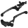 Ensemble Leviers de Pivôt ZETA RACING CP Noir Pliable vers l'avant Alliage d'Aluminium Forgé D8457 pour GIXXER250 GIXXER SF250 Type 4 Doigts, Haute Résistance V-STROM250SX
