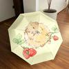 1pc Hamster Strawberry Automatic Folding Umbrella, 8 Ribs Iron Frame, Suitable for Outdoor Travel and Daily Use Yy251120208