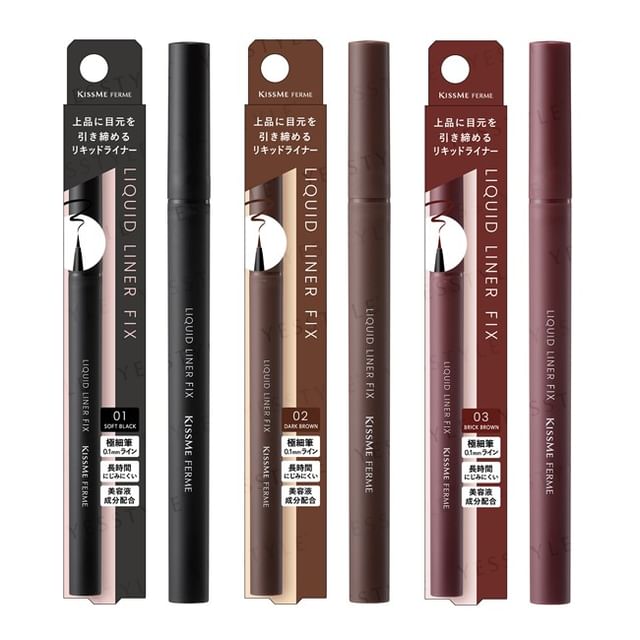 ISEHAN - Kiss Me Ferme Liquid Liner Fix 01 Soft Black