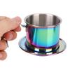 Edelstahl Kaffee-Dripper, Kaffee-Filter Kaffeekanne Zubereiter Haushalt Tragbar Wiederverwendbarer Filter Tropfkanne Zubereiter Manueller Kaffee-Aufgussfilter für Zuhause