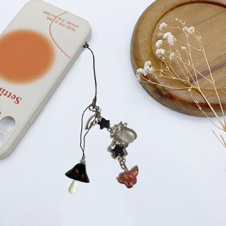 Fun Mushroom Shaped Keychain User Friendly Material Multiple Colors Versatile Decoration For Teens Adults