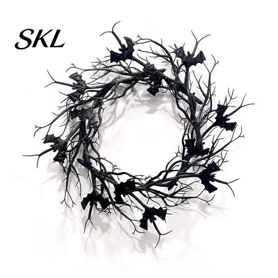 Halloween Thorns Wreath Wreath, Realistic Spiked Branches, Horror Theme Decoration, Branch And Thorn Dead Spooky for Haunted House Decor Scary Window