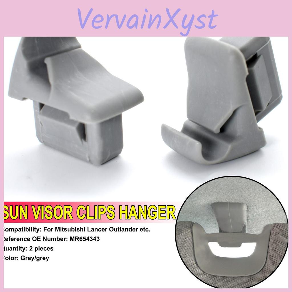 Pair Asx Mitsubishi For Lancer Lancer Evolution X Outlander Sport Mr654343 Gray Sun Visor Hook Clip Bracket Hanger Car Parts