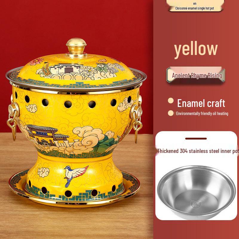 Juedian Individual Thickened Copper Hot Pot with Alcohol Stove