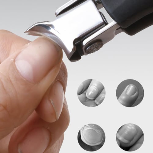 Angled Nail Clipper - Wide Jaw Anti-Splash Nail Cutter, Stainless Steel Ergonomic Curved Design, Multifunctional Toenail Trimmer for Home and Travel