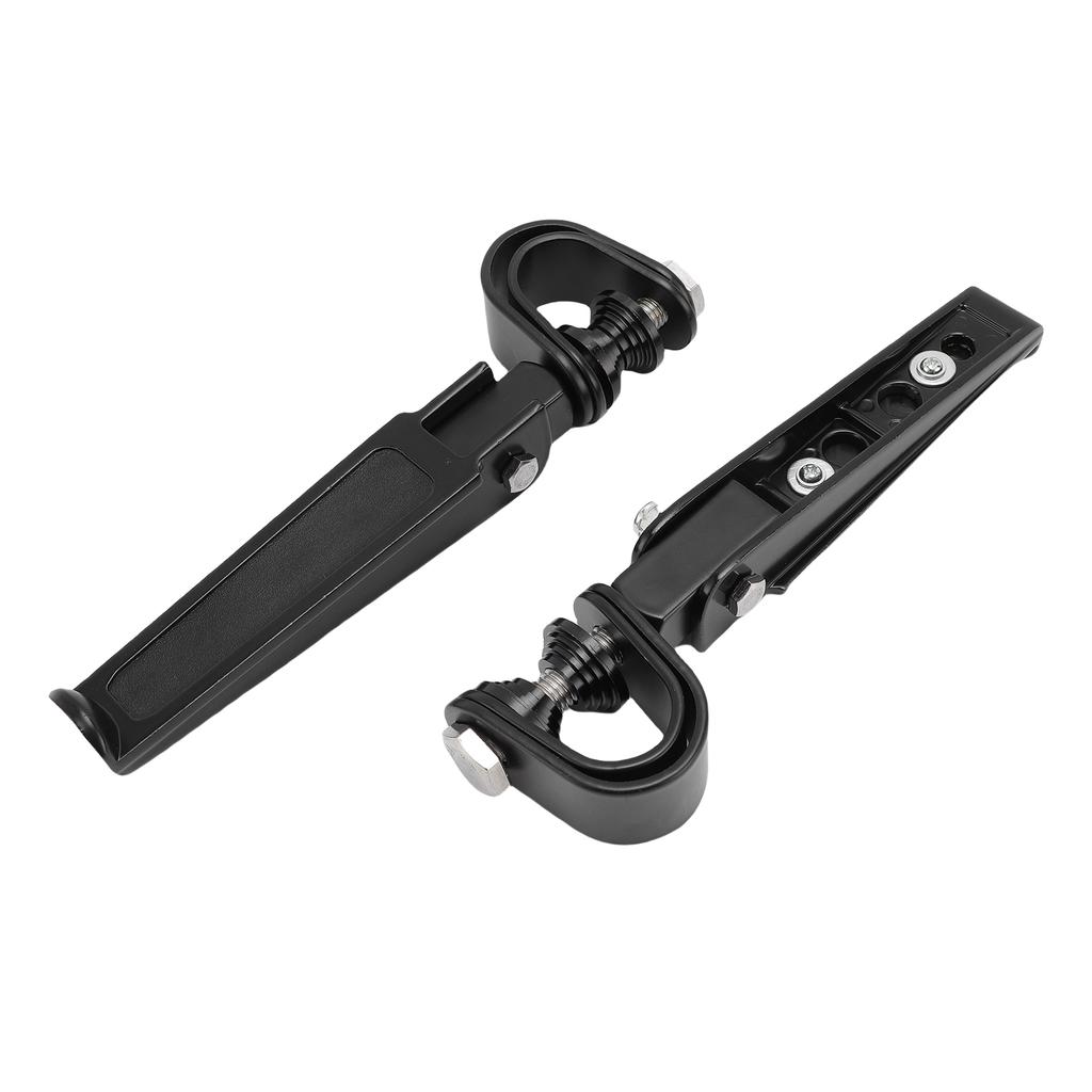 1 Pair U Clamp Footpegs 360 Degree Adjustable Universal Crash Bar Highway Footpegs for 1 Inch to 1.25 Inches Engine
