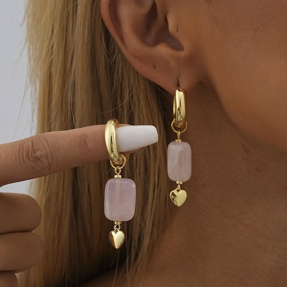 Light Fashionable Purple Heart Earrings For Women Fall Collection 2023