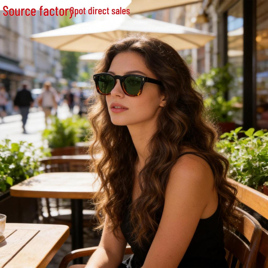 High-End Square Sunglasses - Unisex European & American Fashion, Small Frame, Trendy Influencer Style