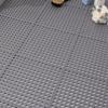 10PCS Suction Cup Floor Mats Anti Slip Plastic Mosaic Bath Mat for Kitchen Bathroom Grey