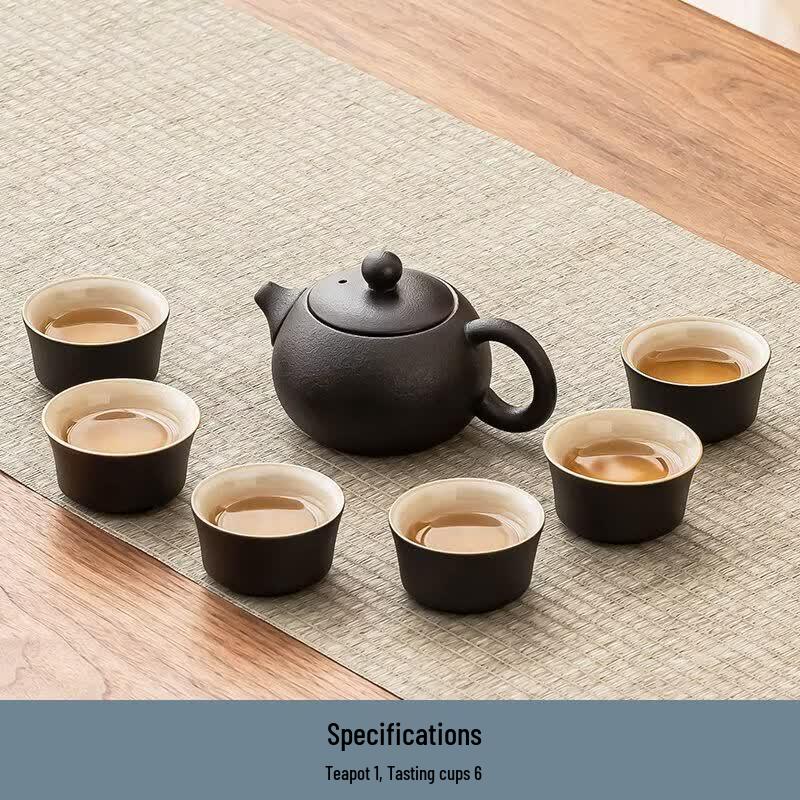 Zhishi Black Rock Japanese Gongfu Tea Set