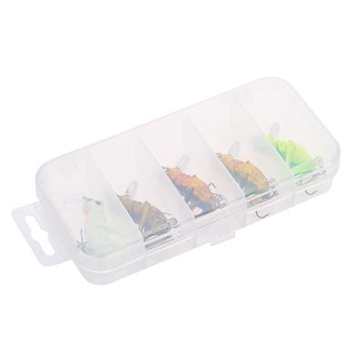 5 Teile/schachtel Fliegende Heuschrecke Insekt Künstliche Angeln Fisch Köder Lot Set Köder mit 3 Haken