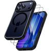 Protective Case - BOOLING - iPhone 17 Pro - Hybrid - Black Magnetic Ring - 2 Tempered Glasses