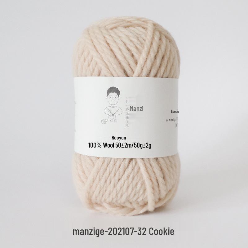 100% reine Wolle Grobgarn zum Handstricken von Mänteln, Schals und Pullovern - 5 mm dick