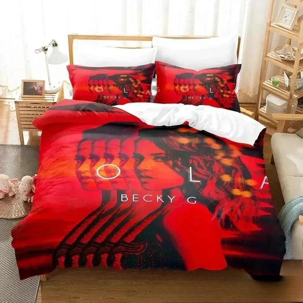 Hot Singer Becky G Bedding Set 3D Print Duvet Cover Pillowcase Adult Boy Girl Bedroom Decoration Gift Single Double Size Gift