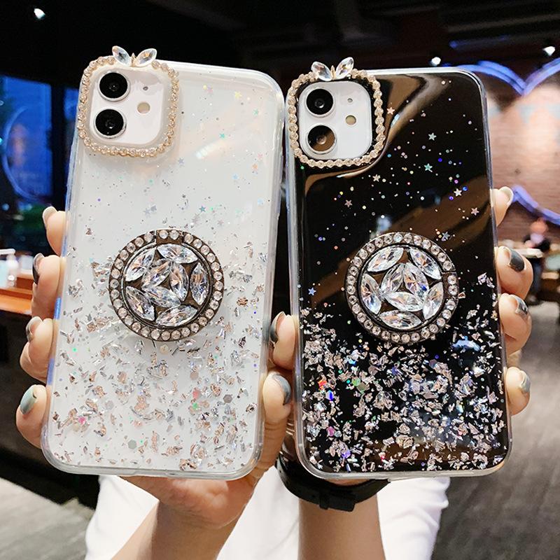 Applicable To IPhone 15 Phone Case Glue Glitter Powder Star 14Promax Apple 16 Protective Case 13 Diamond Ring