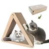 Cat Foldable Scratching Board - Triangular Design with 6 Play Surfaces, Durable Triangle Shape for Playing and Scratching, Interactive Fun