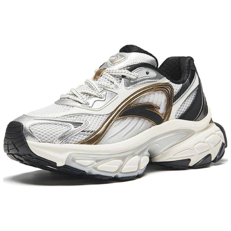 Anta Life Collection Shock Absorbers Slip Resistant Low top Casual Shoes Men's Gray Silver Black Sneakers 912428816-4
