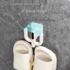 Punch-Free Wall-Mounted Bathroom Slipper & Shoe Organizer Rack with Hooks