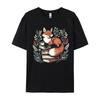 Cute Cottagecore Floral Fox Aesthetic Women Premium Cotton Printed Tops Shirts New Arrival Adult T-Shirt Slim Fit Tops Shirt