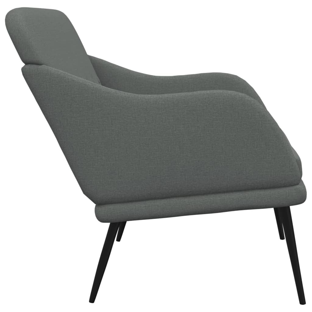 Dark Grey Bench 110 x 76 x 80 cm Fabric
