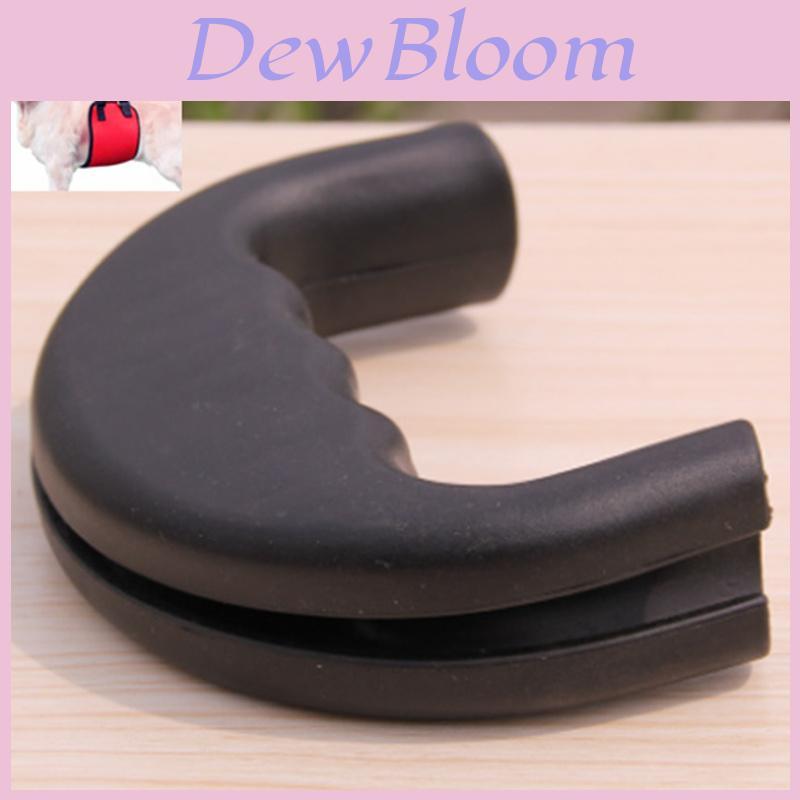 Durable Rubber Handle For Dogs And Cats Non-expanding Leash Handle Black Color 11*8cm