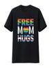 Pride T Shirt Women Rainbows Free Mom Hugs LGBTQ Short Vintage Washed Versatile Homme Unisex Designer Clothes Comfortable