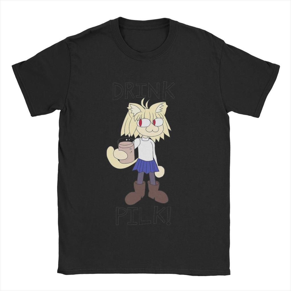 Neco Arc Pilk Men's T Shirts Funny Tee Shirt Short Sleeve O Neck T-Shirts Cotton Summer Clothing