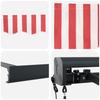 Retractable Awning Red and White 400 x 300 cm Fabric and Metal