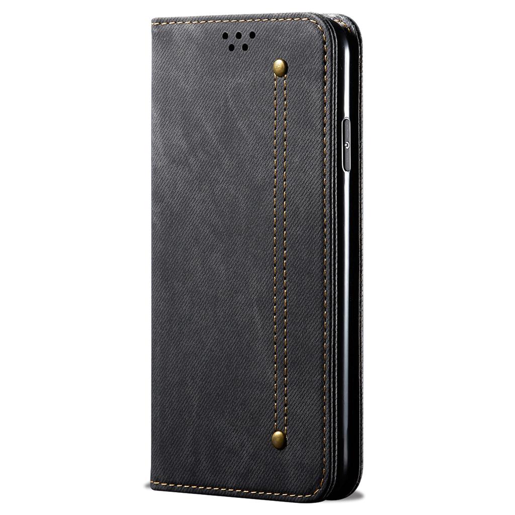 For OnePlus Ace 3 5G/12R 5G Wallet Phone Case PU Leather Cover Jeans Cloth Texture