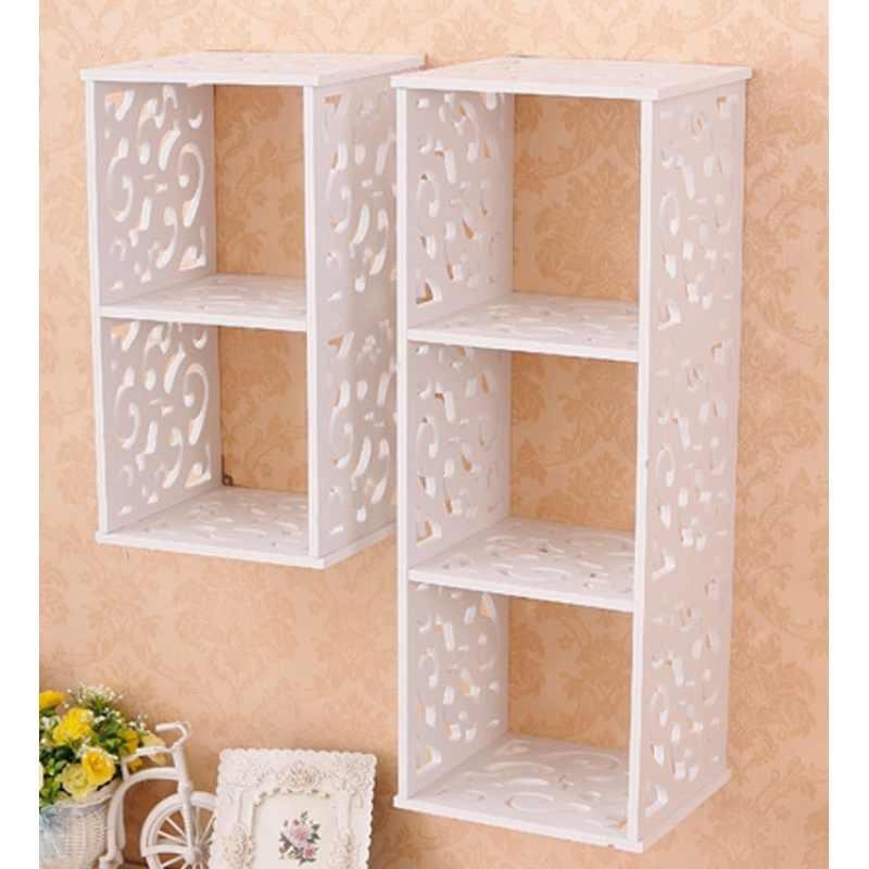 Shelf Creative Storage Wall Mounted Grid Rack Bedroom Nightstand Decorative