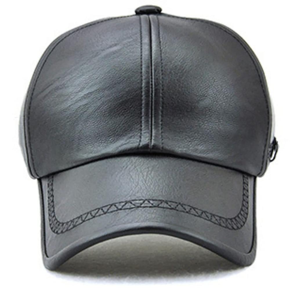 WHITE FANG Leather Plain Synthetic CA470 Cap, Leather, Leather, Casual, Stylish, Men's (Camel)