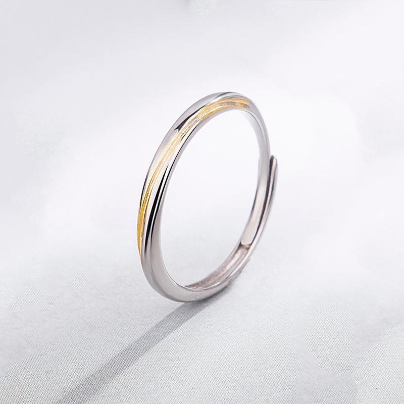 S925 Sterling Silver Mobius Love Infinity Couple Ring, Adjustable for Long-Distance Relationships Adjustable