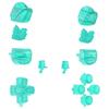 eXtremeRate Replacement for PS5 Controller Share Optional Face Clear Full Button Set for PlayStation 5 Controller Not Emerald D-Pad (BDM-010 & 020),