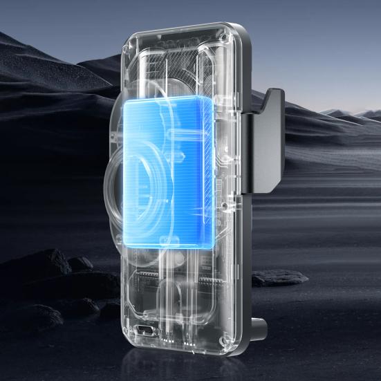 Supporto per smartphone da auto intelligente con caricatore wireless da 15 W, supporto per telefono da auto vivavoce, facile installazione su bocchetta dell'aria.
