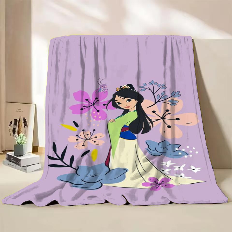 Disney Mulan Flannel Throw Blankets for Bed Sofa Home Bedroom Office Travel Children's Cover Blanket Kids Winter Warm Soft Gifts