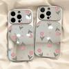 Cartoon Tulip Mirror Phone Case Suitable for iPhone 17 16 15 14 13 12 11 Pro/Max/Plus Anti Drop and Shockproof Back Cover