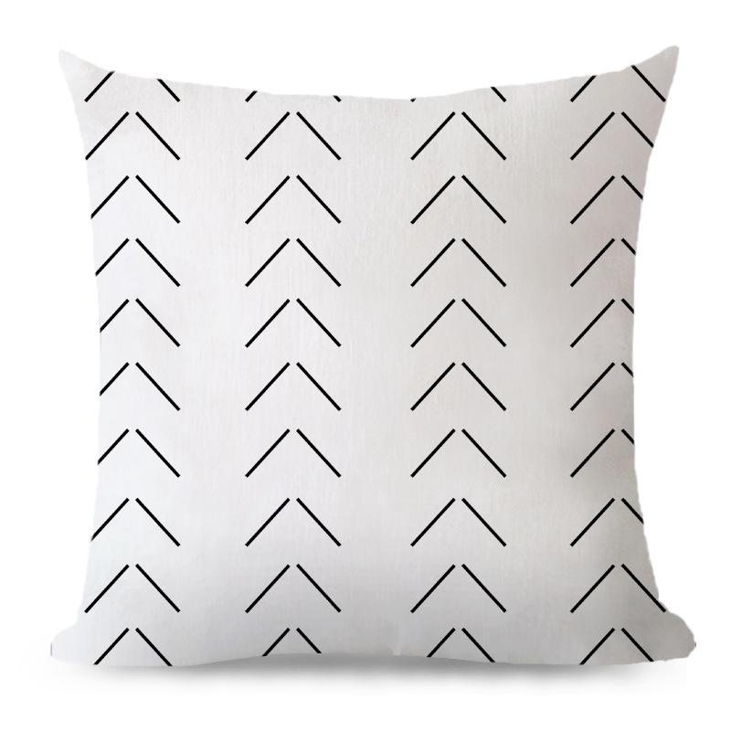 

Geometric Line Pillow Cover for Living Room Sofa Back Cushion Cover Cushion Short Plush Car Pillow 45*45cm