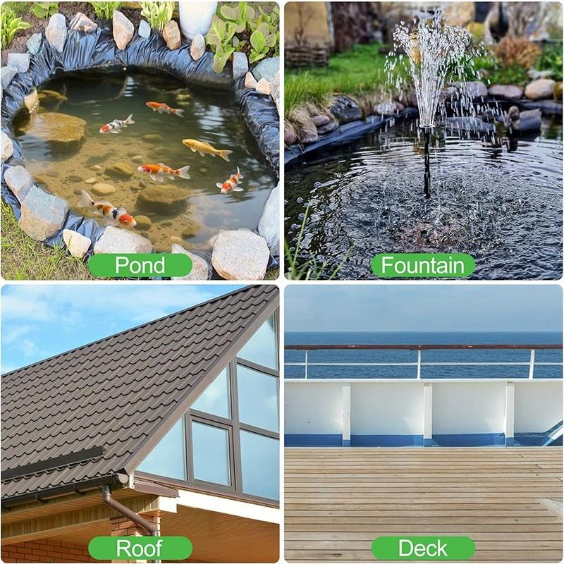 2PCS Pond Liner Patch, 8x 8 In Self Adhesive Liner Patch Kit Thickened Rubber Pond Seam Peel