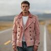 **Giacca da uomo in camoscio con revers stile europeo retrò 2026**