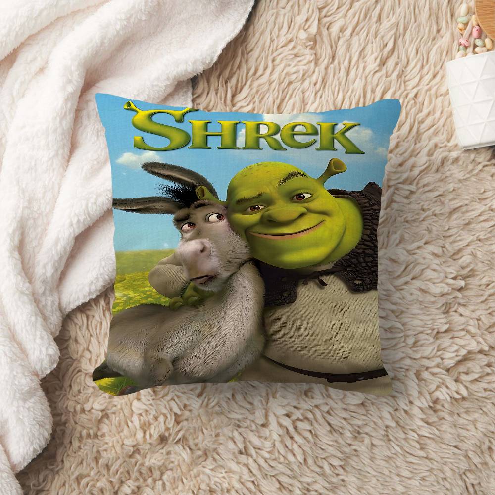S-Shrek Movie Classic Stitch Lucky Dragon Pillow Cover Sofa Cushion Cover Home Room Decoration Children Gift