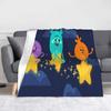 Bumble Nums Pătură de pluș din fleece coral cu desene animate, pentru călătorii acasă, cuvertură moale