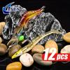 12pcs Soft Bait Artificial Fishing Lures Assorted Design, Shrimp Bionic Soft Bait, Outdoor Fishing Accessories