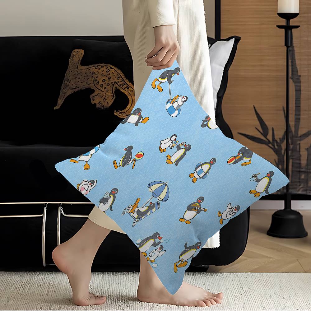 Funny P-PinguS Cute Cartoon Pillowcase toon Gift Cushion Cover Bedroom Home Sofa Chair Seat Decor pillow case