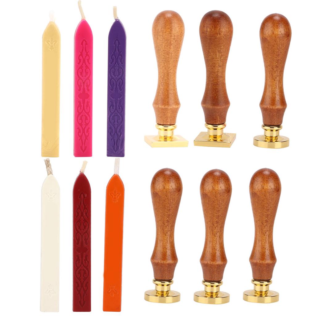 Wax Seal Stamp Kit Clear Pattern   Classic Sealing Kit for Envelopes Invitations Weddin