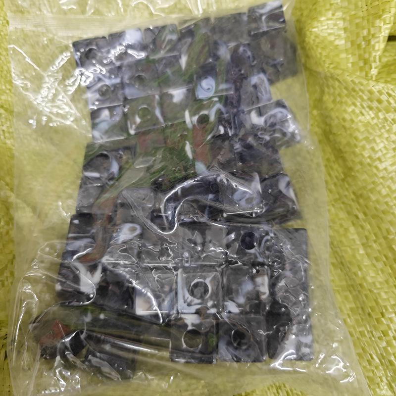 20mm Acrylic Large Hole Square Beads for DIY Jewelry, Flower Shoes, and Bag Chains