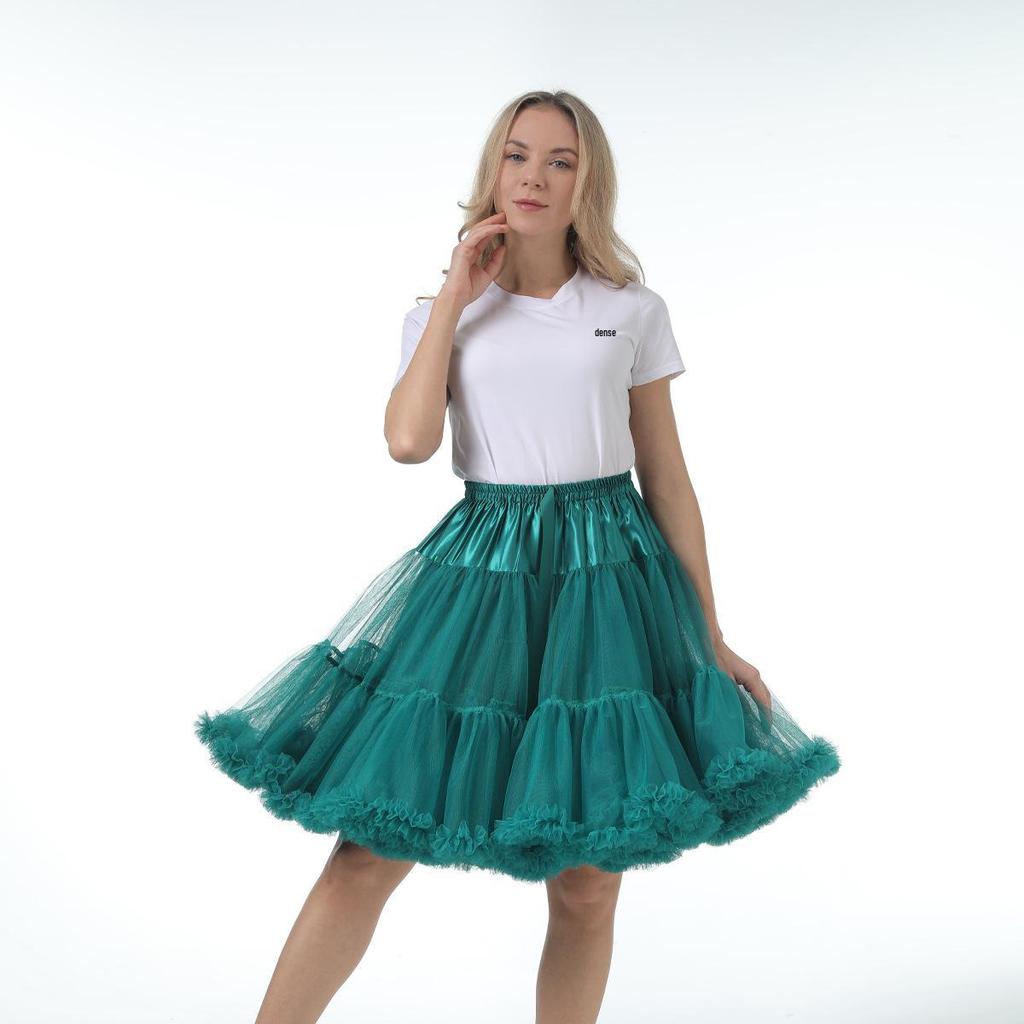 Adult Lolita Super Puffy Hexagonal Mesh Skirt Petticoat for Cosplay Dance