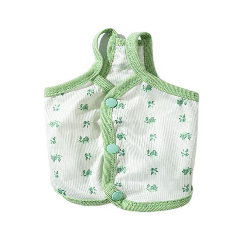 Spring and Summer Dog Clothes Fresh Small Floral Suspenders Ins Wind Simple Cat Clothes Small Dog Pet Clothes